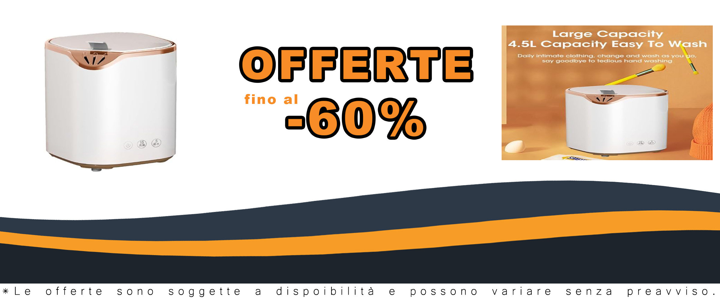 WHIPIN Mini Lavatrice Portatile con capacità di 4,5 L e centrifuga