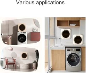 Mini lavatrice a tamburo da parete con asciugatrice centrifuga, ideale per piccoli spazi e carichi leggeri di bucato.