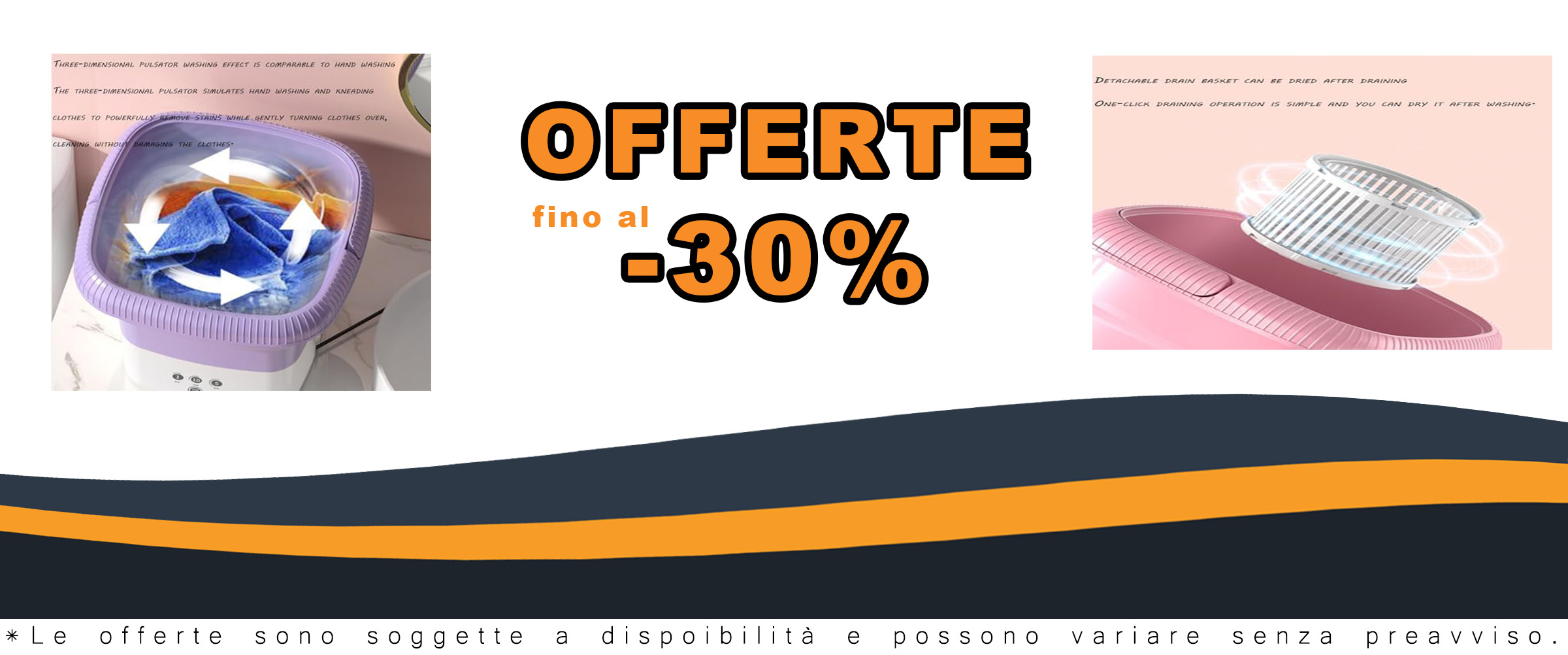 ROCKYMO Mini Lavatrice Pieghevole Portatile in colore viola, compatta e funzionale, ideale per piccoli carichi di bucato.
