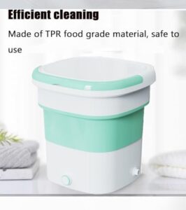 LANAZU Lavatrice Portatile Mini Lavatrice Pieghevole per Biancheria Intima, disidratazione, colore verde