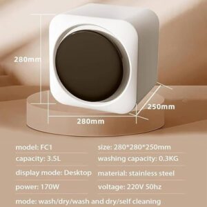 DPQYJPP Mini Lavatrice Asciugatrice 170W 3,5L, compatta e portatile per appartamenti e campeggio