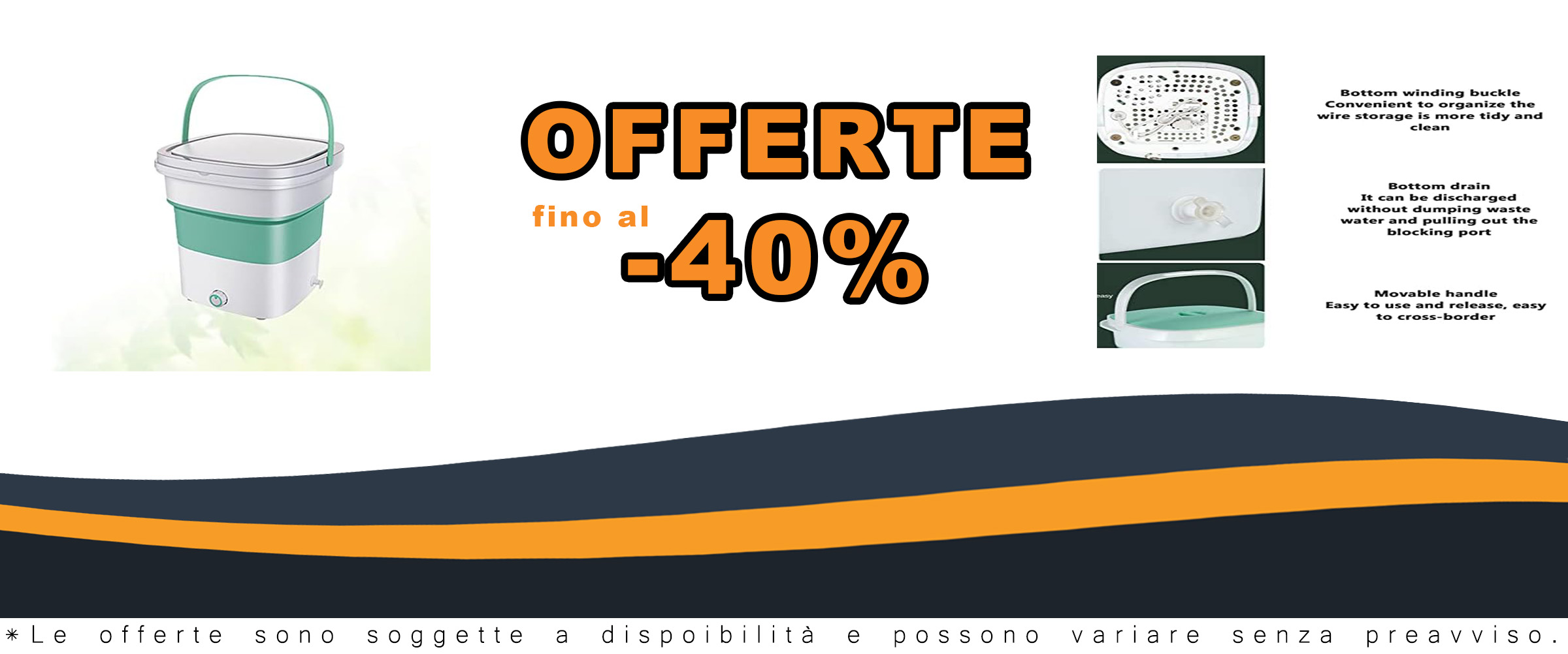 PanHuiWen Lavatrice Portatile Campeggio Pieghevole 1.8kg  