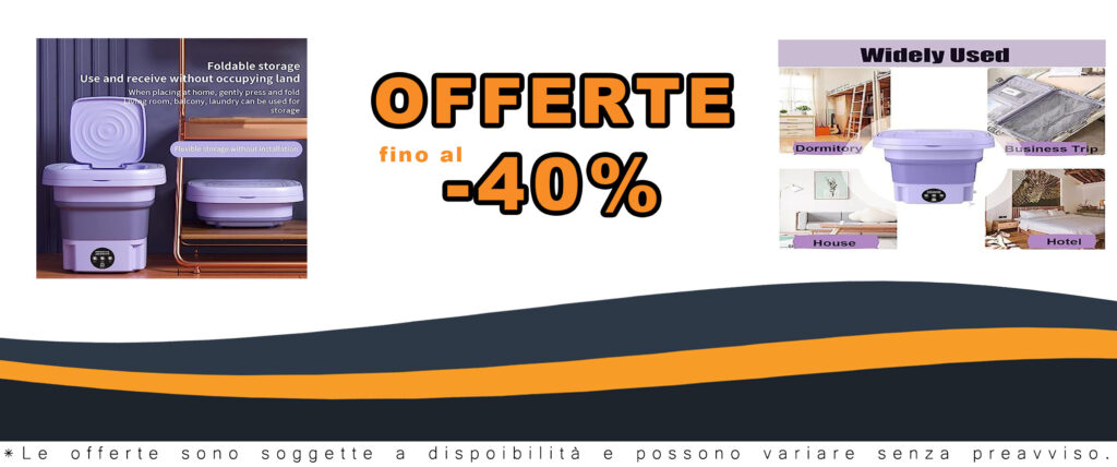 Mini lavatrice LANMFU 8 litri portatile, compatta e pieghevole, ideale per viaggi e campeggio