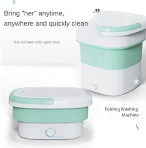Samnuerly Mini lavabiancheria pieghevole portatile, compatta e leggera, perfetta per casa e viaggio.