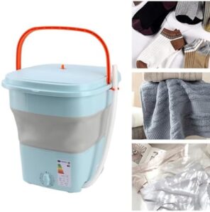 Haofy Lavatrice Portatile da 16 Litri, blu, con funzione di rotazione morbida e tubo di scarico incluso