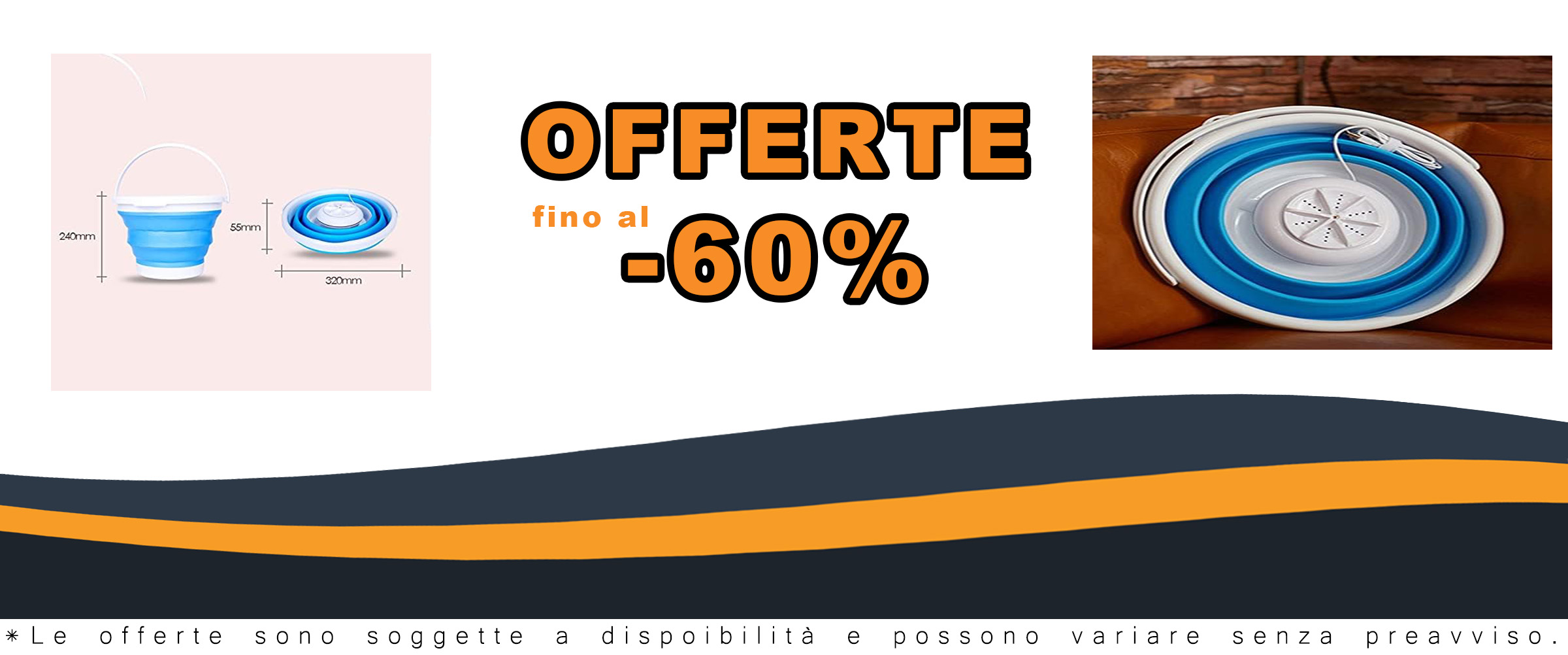 SilteD Mini Lavatrice Pulitore ad Ultrasuoni Portatile - Lavaggio facile e veloce 