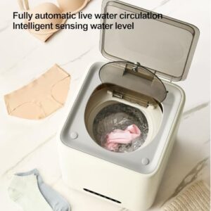 Lavatrice compatta da 160 W con fusto in acciaio inossidabile, mini lavatrice automatica, capacità 7 litri