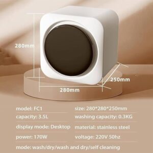 YANDDEA Mini Lavatrice 3 in Uno Portatile a Parete/Desktop con riscaldamento a caldo e asciugatrice per biancheria intima e calzini