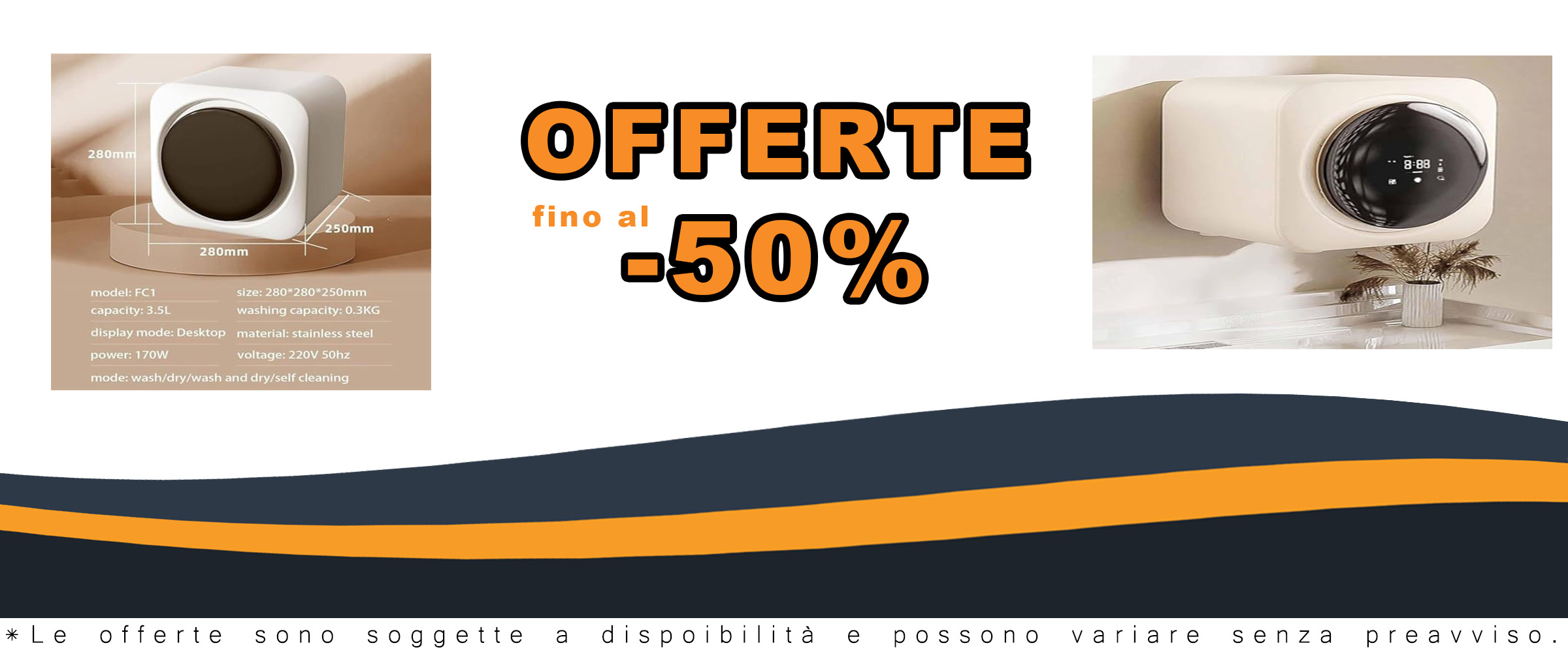 YANDDEA Mini Lavatrice 3 in Uno Portatile a Parete/Desktop con riscaldamento a caldo e asciugatrice per biancheria intima e calzini