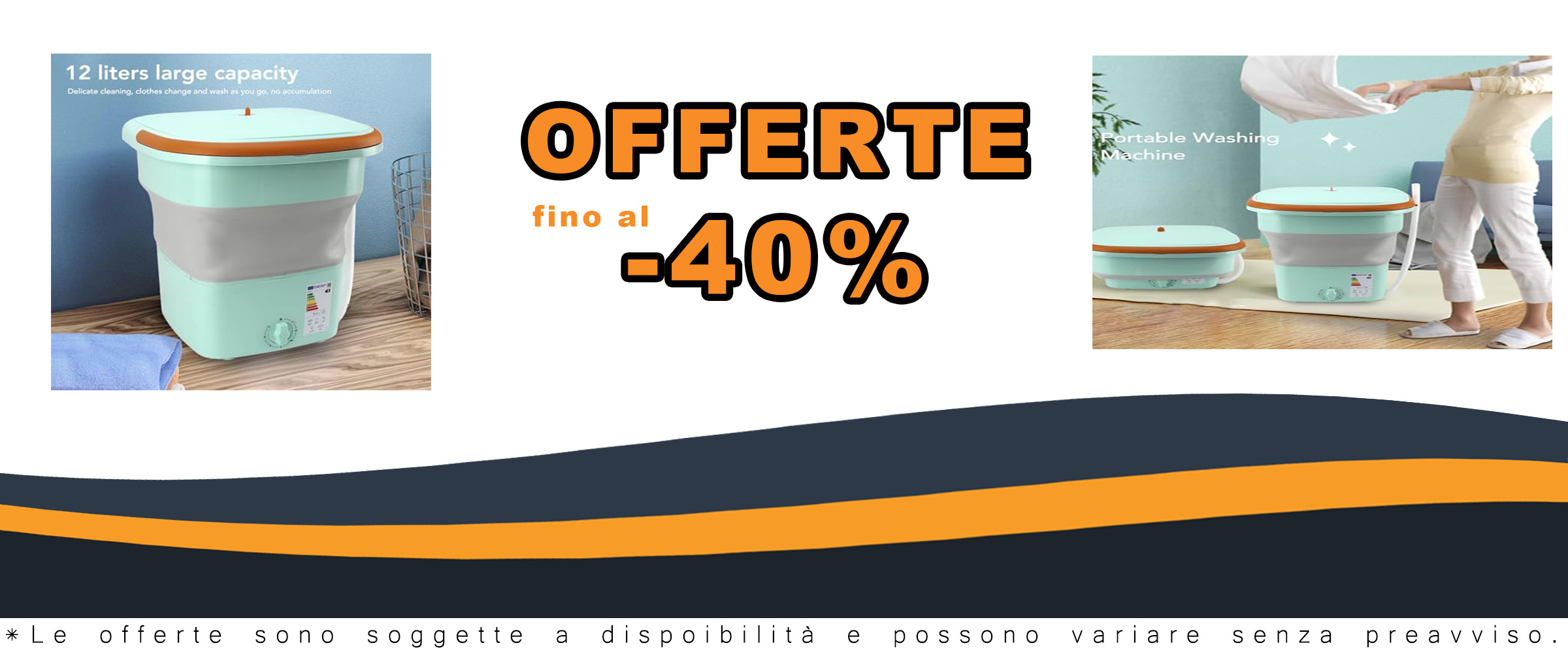 Fockety Lavatrice Portatile, Mini Lavatrice da 12 Litri con Cestello per Asciugatrice, Piccola Lavatrice Pieghevole Verde