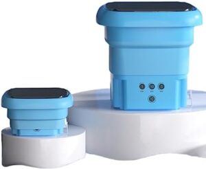 Lavatrice portatile pieghevole da 4,5 L con centrifuga per campeggio e piccoli spazi