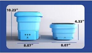 Lavatrice portatile pieghevole da 4,5 L con centrifuga per campeggio e piccoli spazi