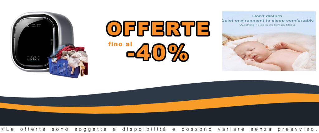BLOOSS Mini Lavatrice Asciugatrice a Parete, compatta e potente, 1450 W