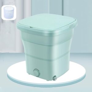 YZMJXNYY Lavatrice Portatile, Mini Lavatrice Pieghevole, Lavatrice da Campeggio Piccola, Lavatrice da Viaggio, per Appartamento, Viaggio, Casa, Lavatrice Biancheria Intima, Calzini, Vestiti(Green)