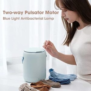 Mini Lavatrice Elettrica Automatica Portatile 2.8L con luce blu e verde