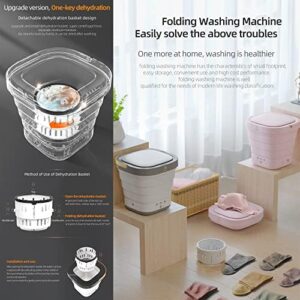 KANBUN Lavatrice Pieghevole 100V-240V 9L, mini lavatrice portatile grigia con centrifuga