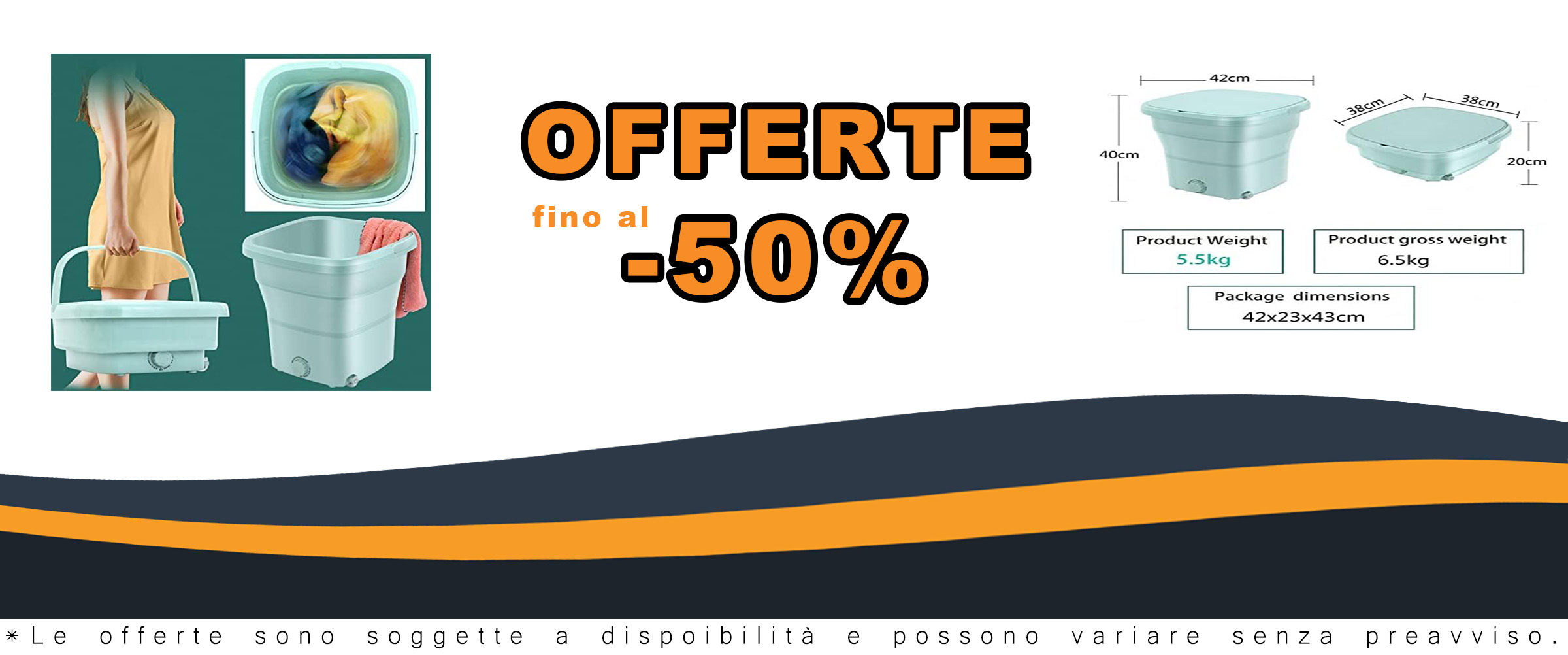 AXTMR Lavatrice Pieghevole Multifunzionale