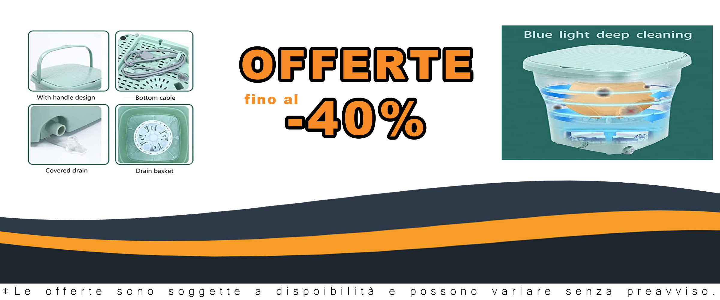 AXTMR Lavatrice Pieghevole Multifunzionale, lavatrice portatile pieghevole con grande capacità e cestello di scarico