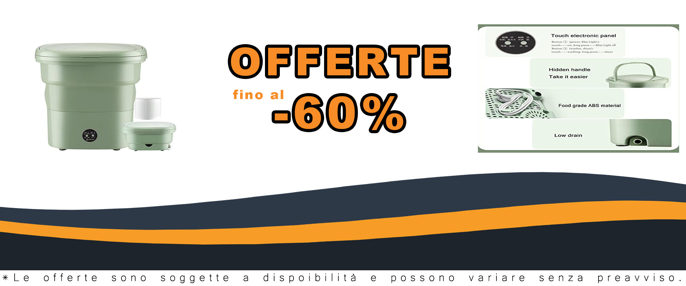 Mini Lavatrice Pieghevole per Campeggio