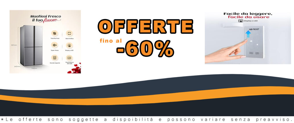Hisense MQ79427SF Frigorifero Americano Quattro Porte, 427 litri, Finitura Argento, Tecnologia Total No Frost