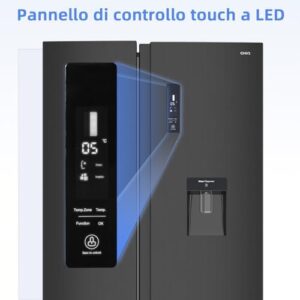 CHiQ Frigorifero Americano Side by Side FSS559NEI42D, 559 litri, No Frost, compressore inverter, inox scuro  