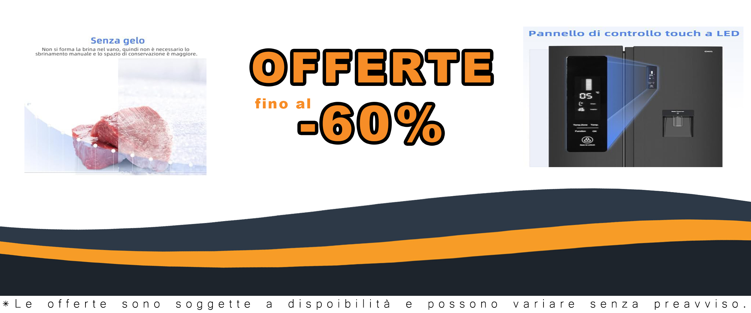 CHiQ Frigorifero Americano Side by Side FSS559NEI42D, 559 litri, No Frost, compressore inverter, inox scuro  