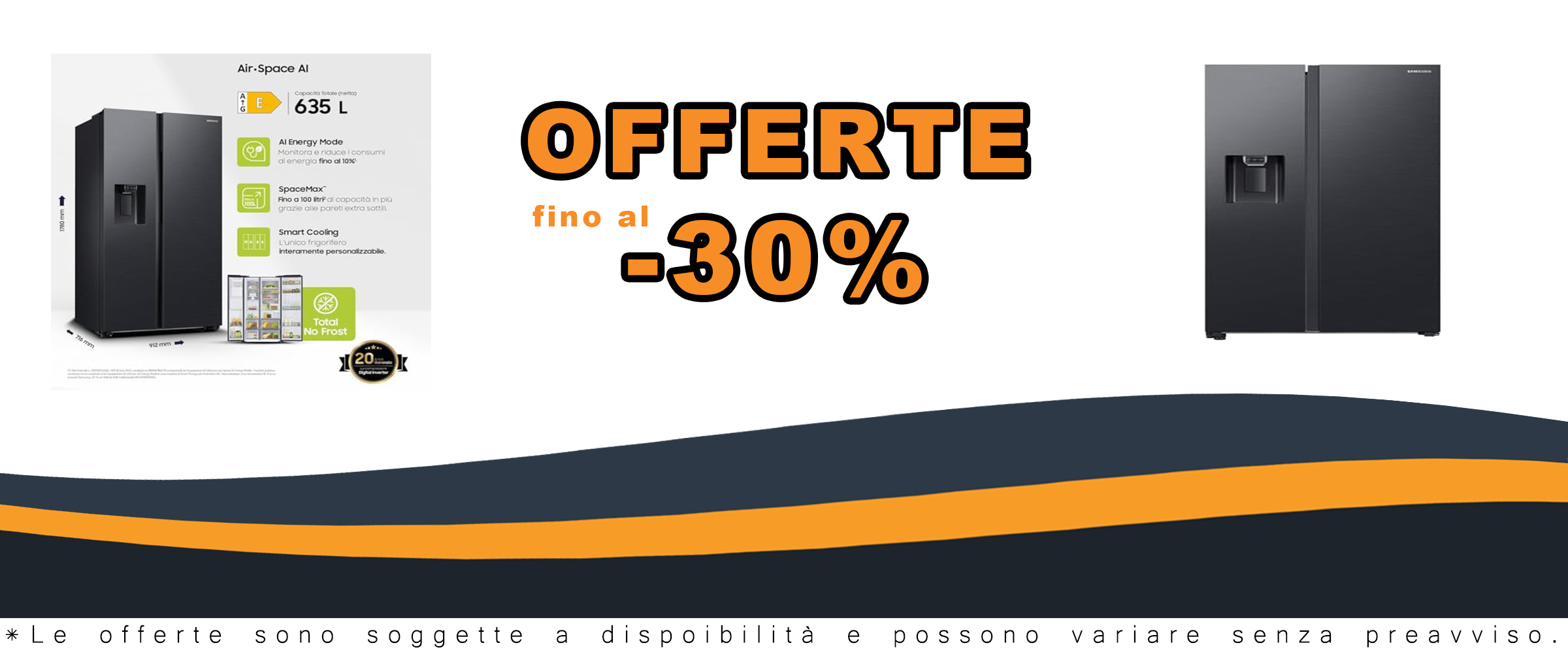 Frigorifero Samsung Side by Side RS64DG53M3B1/EF con tecnologia Wifi, AI Energy Mode e SpaceMax