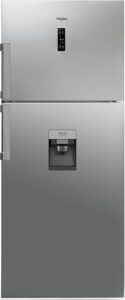 Whirlpool WT70E 832 X AQUA, frigorifero doppia porta da 419 litri con tecnologia No Frost e classe energetica E