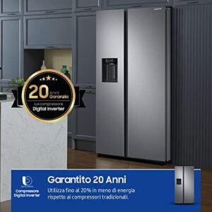 Samsung Frigorifero Side by Side RS68A8522S9/EF, elegante e capiente, ideale per famiglie numerose
