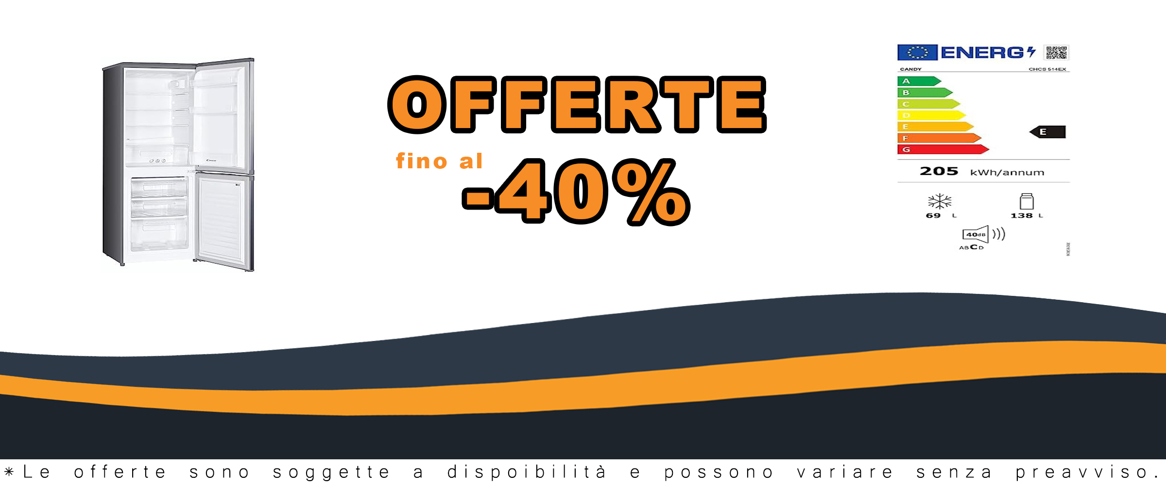Candy Frigorifero Combinato a 2 Porte, 207L, design compatto e funzionale con luce LED e cassetto Crisper  