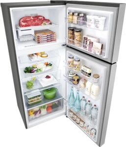 LG GTBV36PZGKD Frigorifero Doppia Porta con maniglie integrate e design elegante in acciaio inox