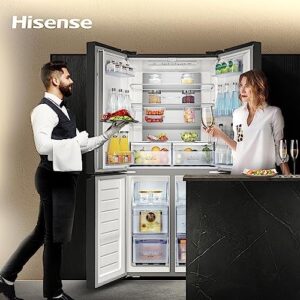 Hisense RQ563N4SF2 Cross Door, frigorifero con freezer, NoFrostPlus, compressore Inverter, design elegante e capiente