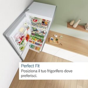 Bosch KGN36MLEB Serie 4, frigorifero combinato da libera installazione, con finitura in acciaio inox e tecnologia NoFrost
