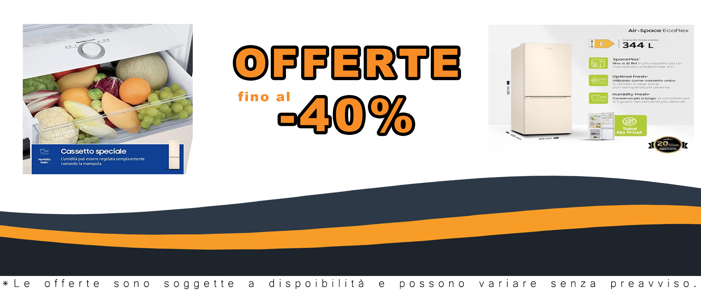 Samsung Frigorifero Combinato Ecoflex RB34T603EEL/EF con tecnologia No Frost e SpaceMax, capacità 344L.