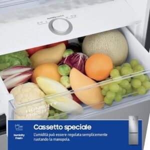 Samsung EcoFlex AI RB34C775CS9/EF Frigorifero Combinato con WiFi, SpaceMax, e Motore Digital Inverter