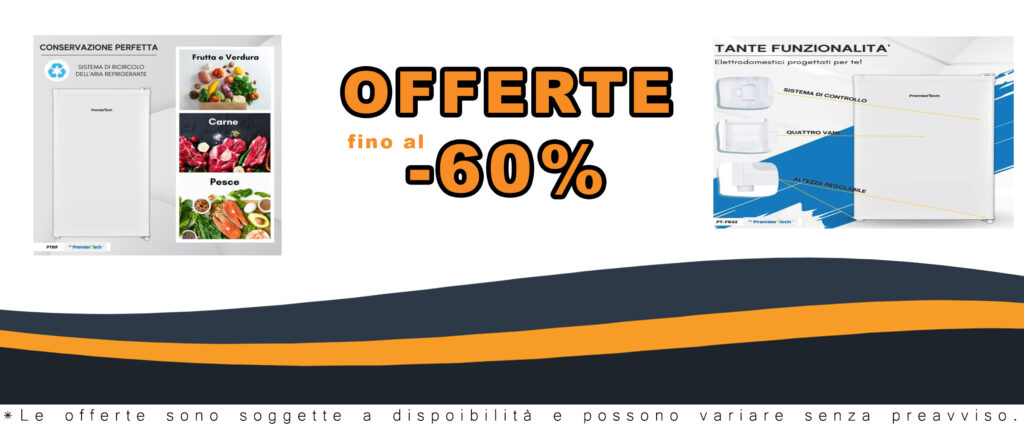 PremierTech Mini Frigo 81 Litri con congelatore integrato, perfetto per spazi ridotti come uffici e case.