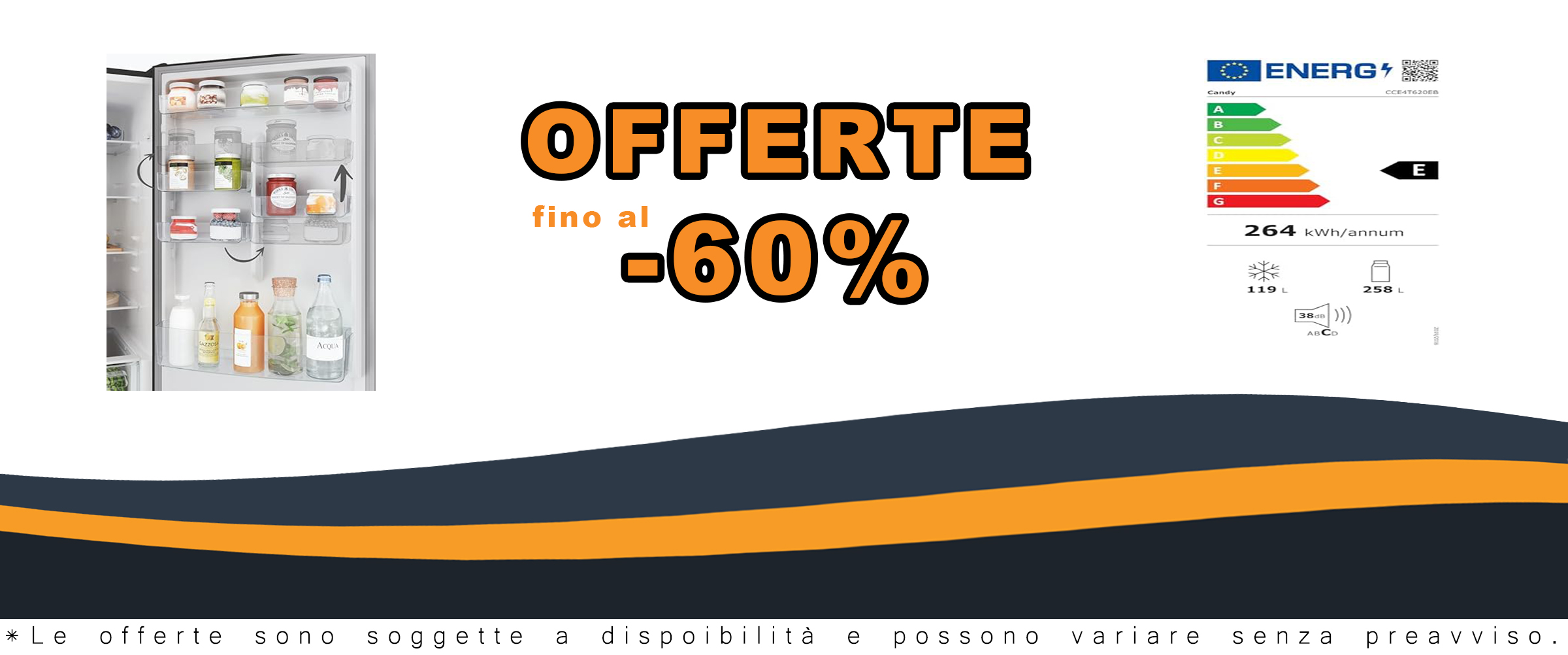 Frigorifero Candy Fresco CCE4T620EB in colore nero, con sistema Total No Frost Circle+, connettività Wi-Fi e capacità di 377 litri.