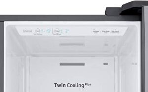 Frigorifero americano Samsung RS68N8221SL/EF in inox, modello Side by Side RS8000, con capacità di 617 litri e funzionamento silenzioso a 39 decibel.  