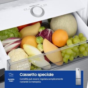 Samsung EcoFlex AI RB38C674CSA/EF Frigorifero Combinato Silver Inox con WiFi e Motore Digital Inverter  