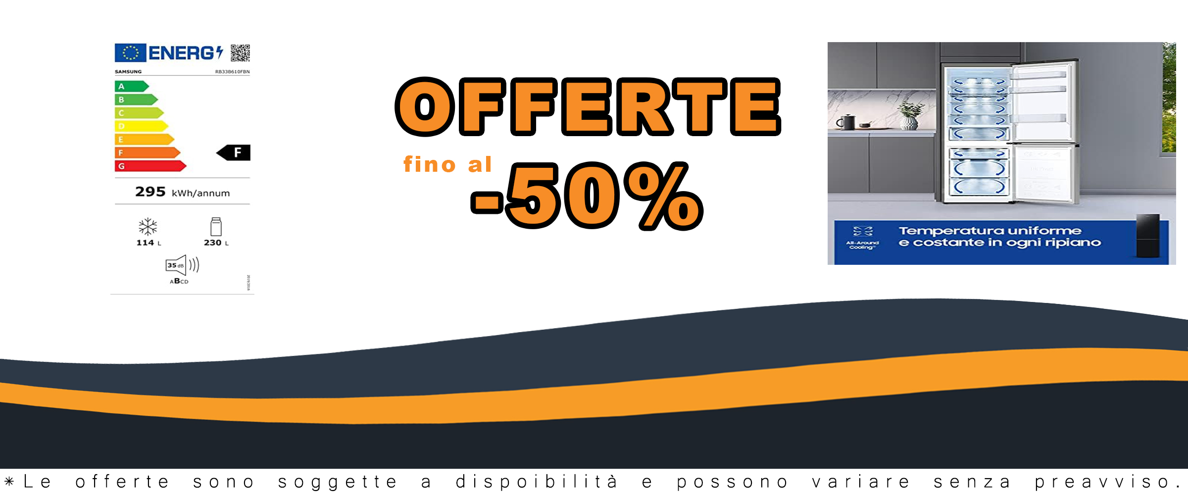 Samsung Frigorifero Combinato Ecoflex RB33B610FBN/EF con tecnologia No Frost e Space Max  