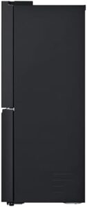 Frigorifero LG GMG960EVJE con 4 porte, Instaview, dispenser acqua e ghiaccio, e connettività Wi-Fi, vista in nero
