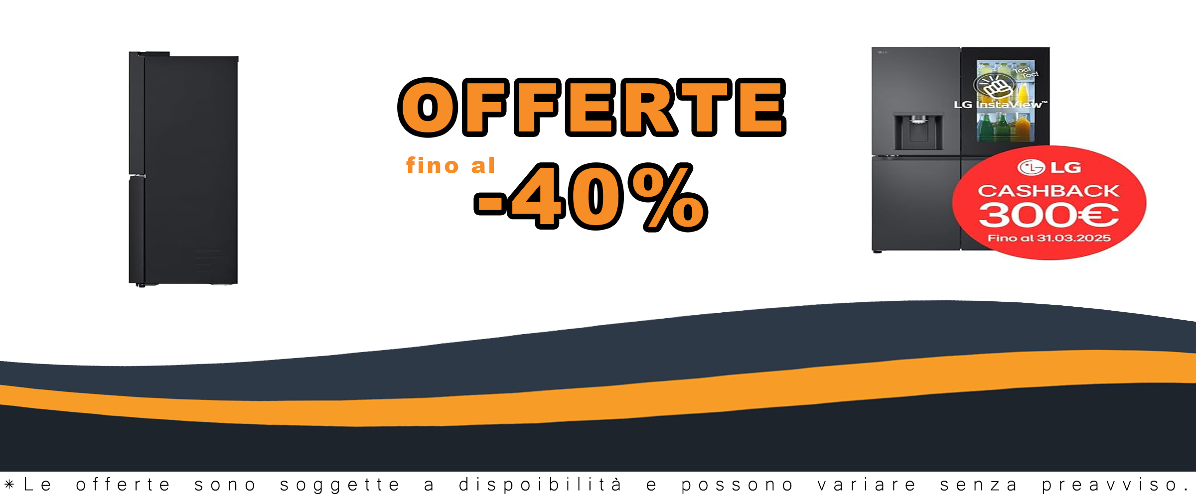 Frigorifero LG GMG960EVJE con 4 porte, Instaview, dispenser acqua e ghiaccio, e connettività Wi-Fi, vista in nero