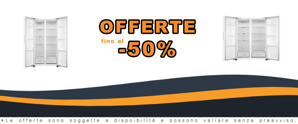 Frigorifero americano bianco da 460 litri con classe energetica F, design moderno e funzionalità avanzate