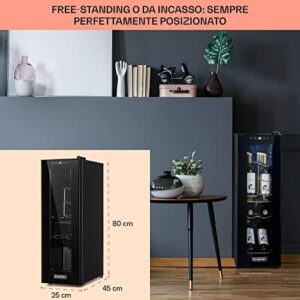 KLARSTEIN Cantinetta Vino Design, ideale per la conservazione di vino rosso, bianco e birra, con design elegante e funzionalità touch.