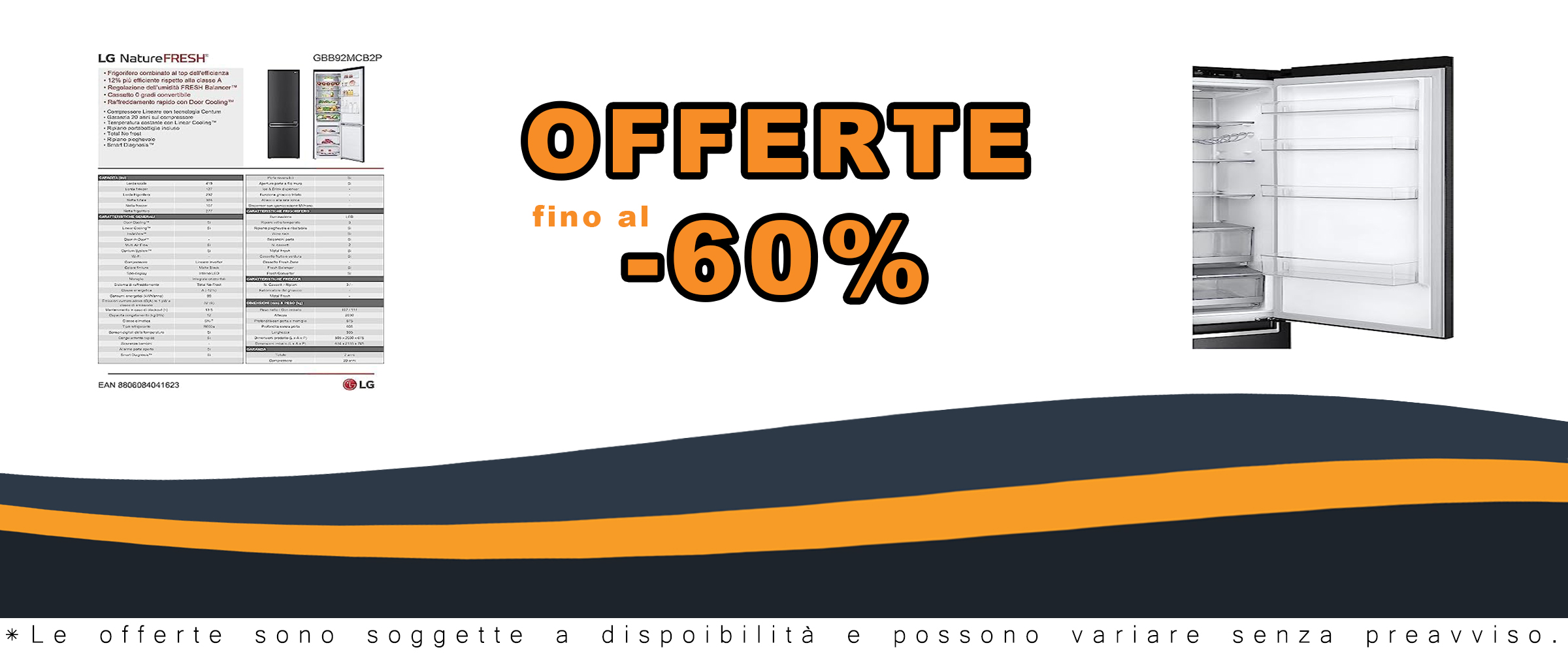 Frigorifero LG GBB92MCB2P, combinato, nero, con tecnologia No Frost e capacità di 384L, ideale per famiglie moderne.
