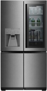 Frigorifero LG SIGNATURE LSR100 Instaview con 4 porte, Wi-Fi e dispenser acqua, in acciaio inox