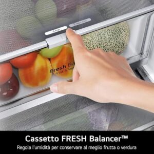 Frigorifero LG GBV7280DMB combinato in acciaio con tecnologia No Frost e compressore Smart Inverter