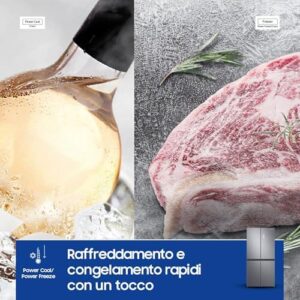 Samsung Frigorifero Quattro Porte Slim RF48A400EM9/EF, design inox e tecnologia Total No Frost  