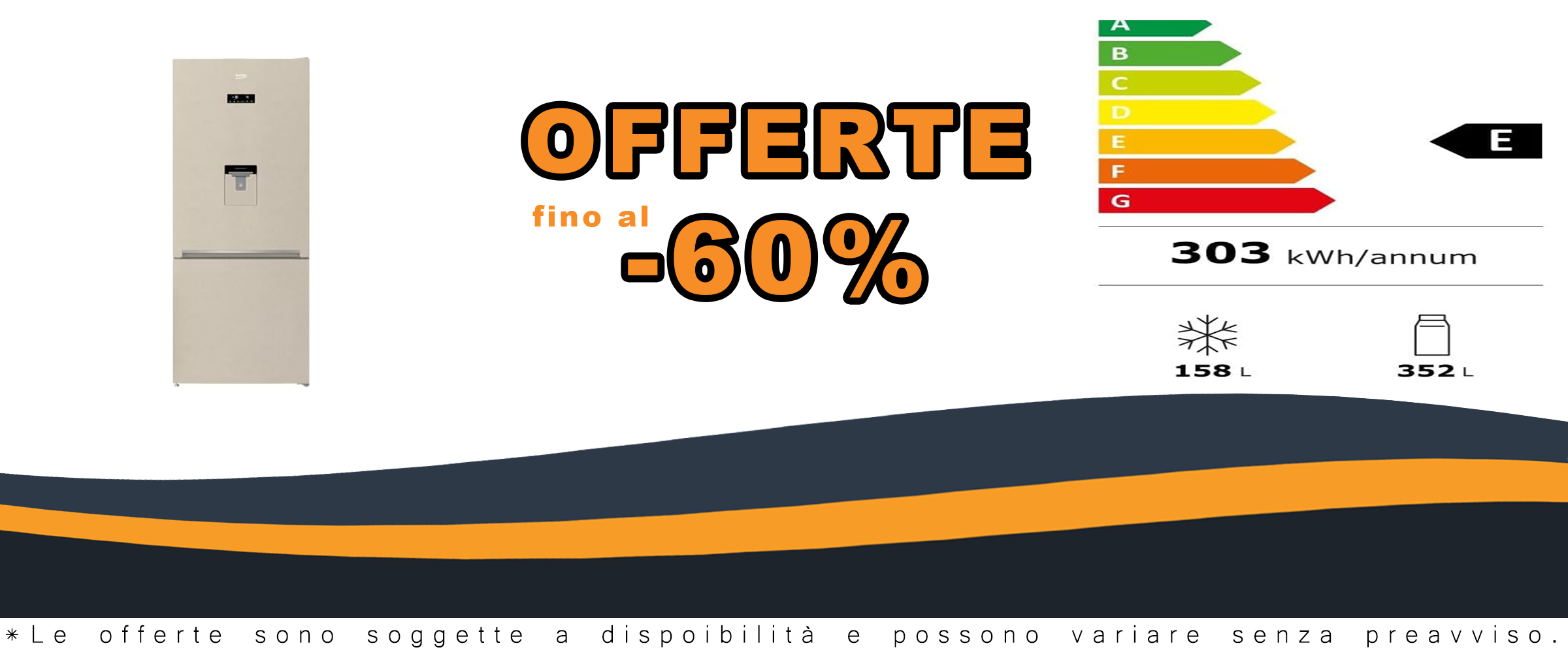 Frigorifero combinato di classe A++ con sistema No Frost per una conservazione ottimale senza ghiaccio