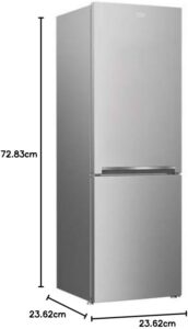 Frigorifero combinato da 330 litri, classe A+, design inox elegante e moderno